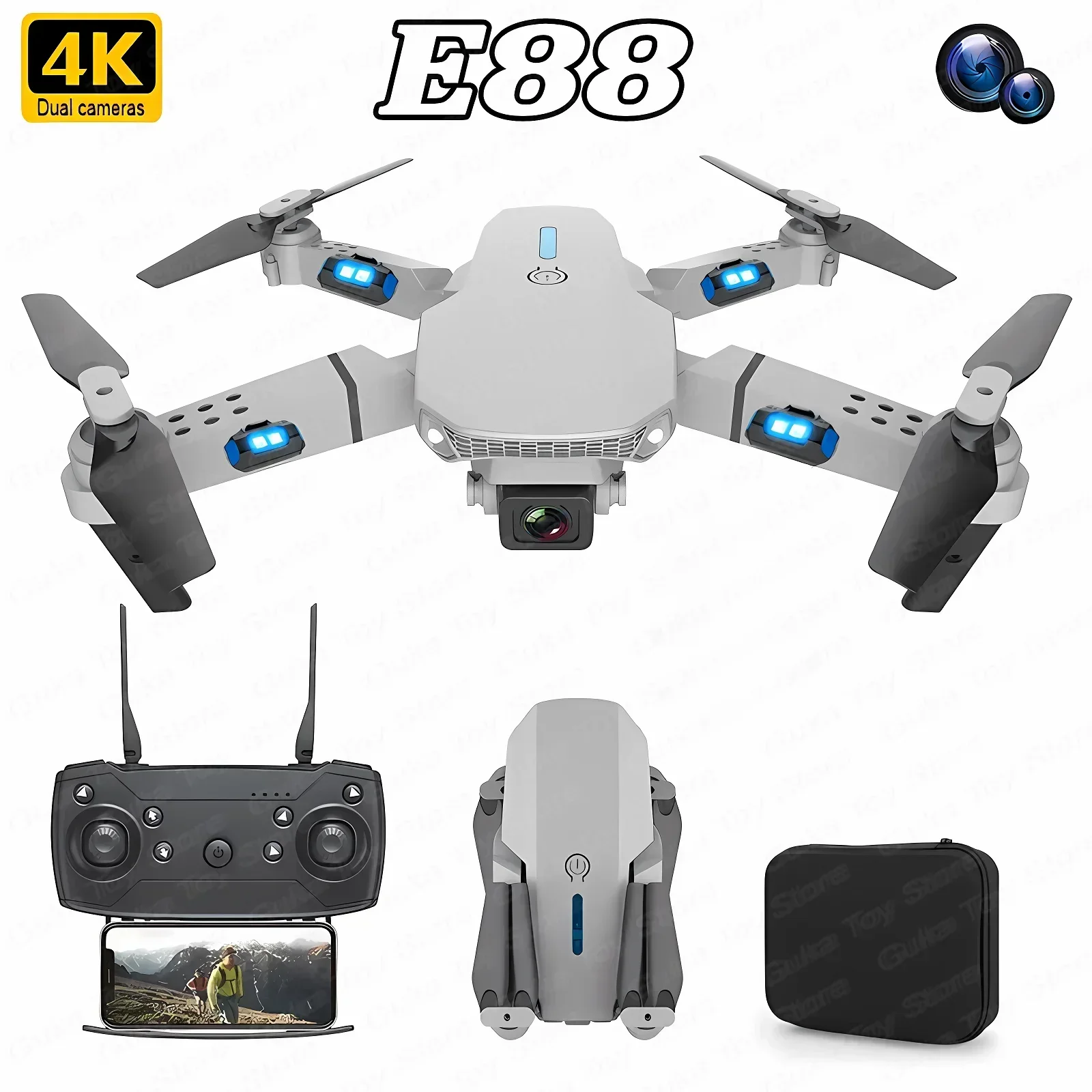Drone Lidar - E88 Pro WIFI FPV Drone Geniş