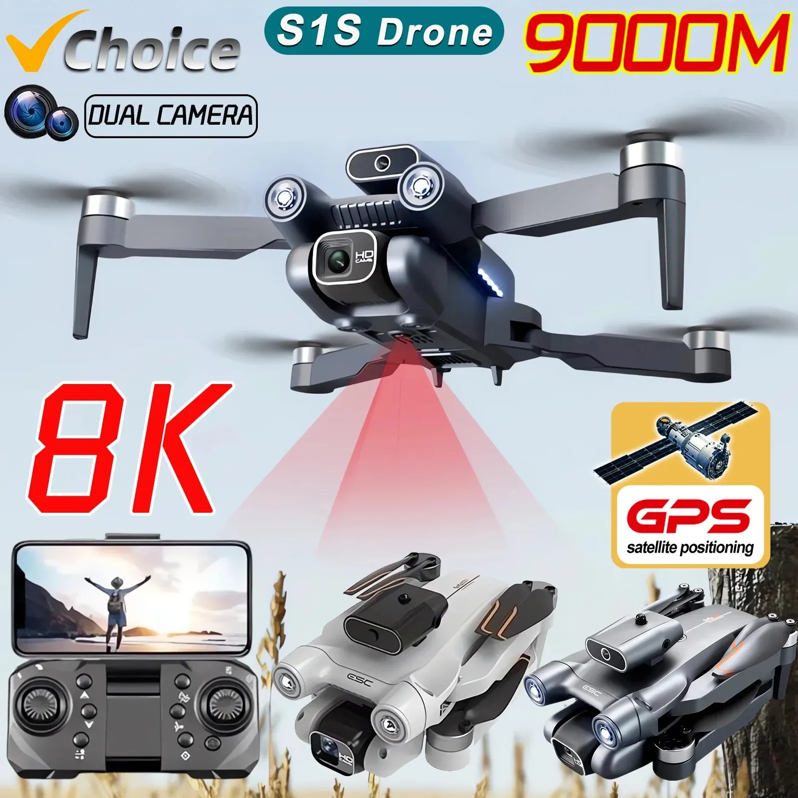 Yeni S1S 5G GPS Drone kamera 8 - Drone Lidar incelemesi ve fiyatı