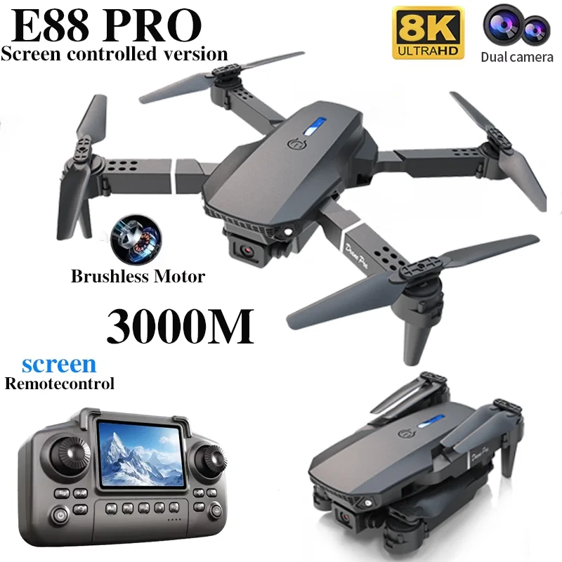 Profesyonel E88 PRO Drone, Ekr - Drone Lidar incelemesi ve fiyatı